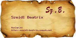 Szeidl Beatrix névjegykártya