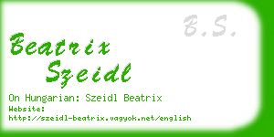beatrix szeidl business card